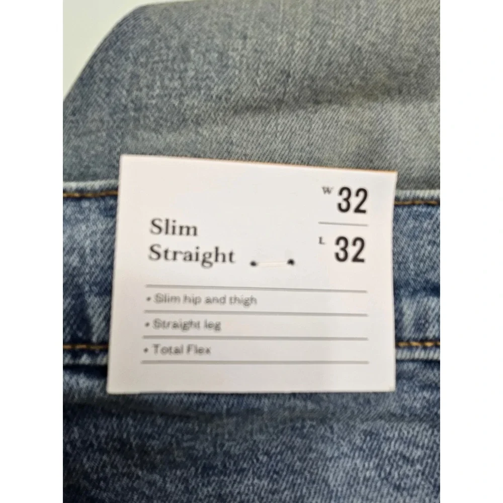 Goodfellow & Co Mens Slim Straight Leg‎ Jeans Blue Cotton Blend Size 32x32
